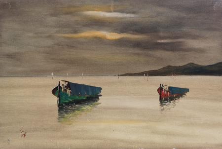 Quadro di  Fogli Marina - olio cartone telato 